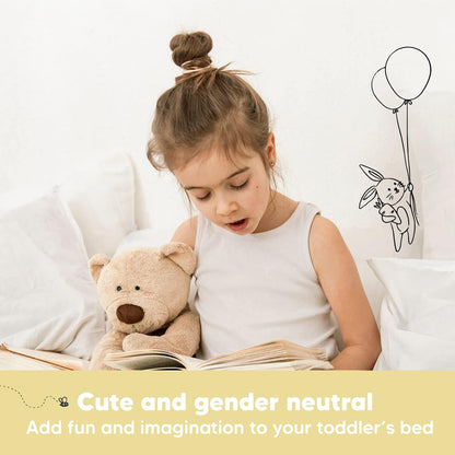 My Little Dreamy Toddler Pillow - Organic Cotton Travel Bed Pillow with Soft Pillowcase | 13x18, Machine Washable, Ideal for Ages 2-5 (Soft White)