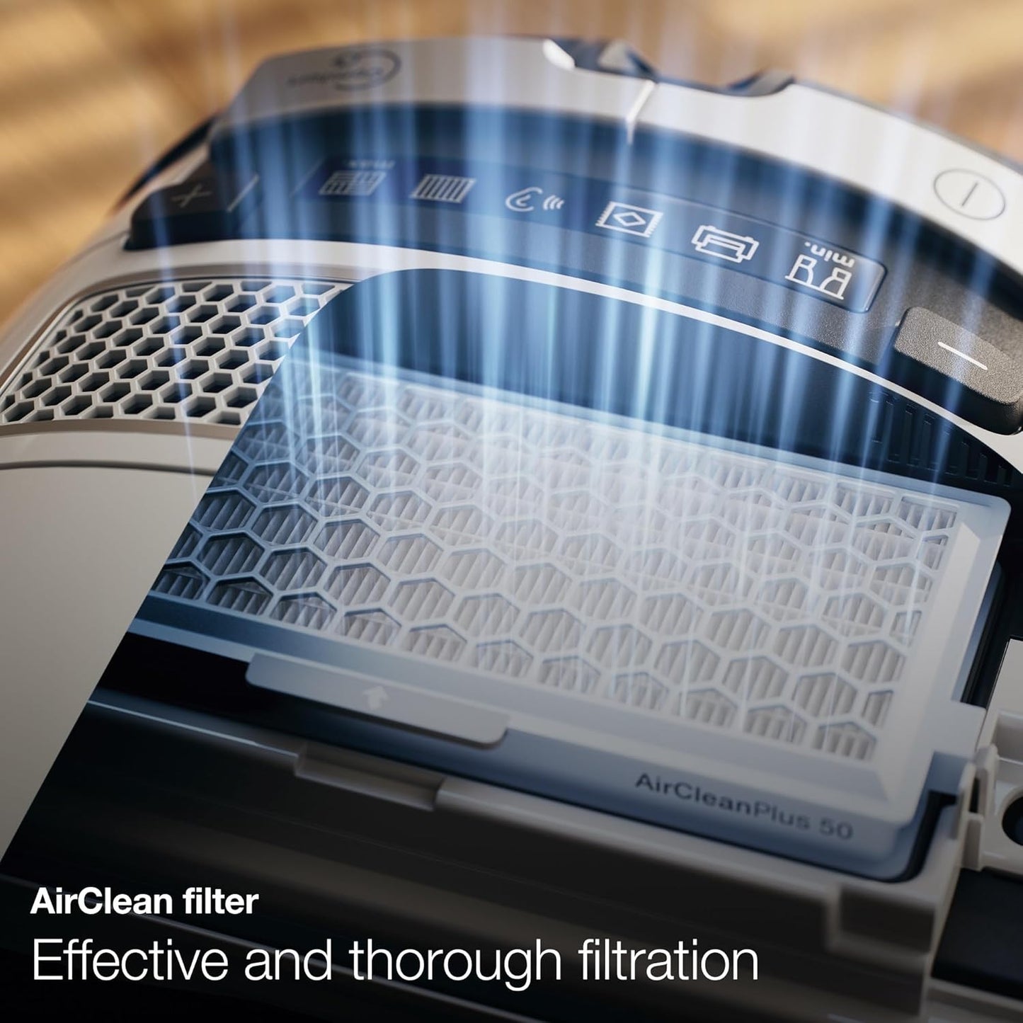 Miele Complete C2 Canister Vacuum Cleaner - High Suction Power for Hard Floors & Low-Pile Carpet | Tech Blue