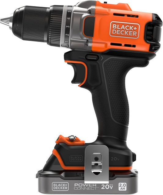 BLACK+DECKER Cordless Drill Driver - 20V MAX POWERCONNECT with Battery & Charger Included