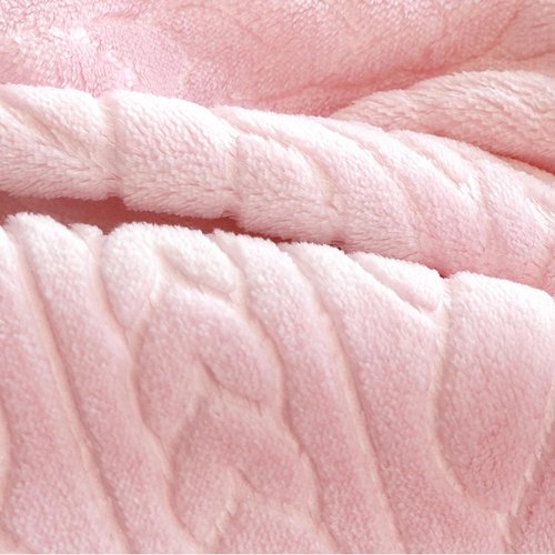 BORITAR 3D Fleece Baby Blanket - Warm & Lightweight Reversible Design for Crib & Stroller | 30x40 Inch, Pink