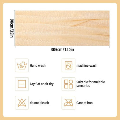 Beige Cheesecloth Table Runner - 35x120 Inches Rustic Boho Decor for Engagements & Baby Showers
