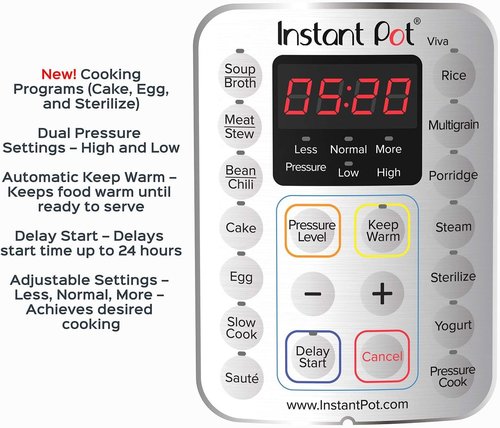 Instant Pot Duo Plus 9-in-1 Electric Pressure Cooker - 8 Quart Stainless Steel with 800+ Recipes