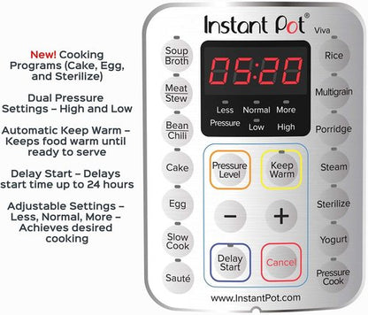 Instant Pot Duo Plus 9-in-1 Electric Pressure Cooker - 8 Quart Stainless Steel with 800+ Recipes