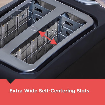 Skiennix 2-Slice Extra Wide Slot Toaster - Perfect for Bagels & Thick Bread | Stainless Steel Finish