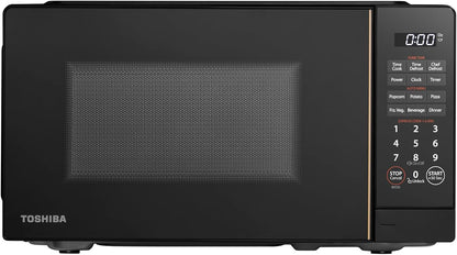 TOSHIBA 0.7 Cu Ft Small Microwave Oven - 11 Power Levels, ChefDefrost & Eco Mode, Black