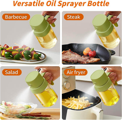 YARRAMATE Mini Oil Sprayer - 6.8 OZ Premium Food-Grade Olive Oil Spray Bottle | Portable Kitchen & BBQ Use (Green)