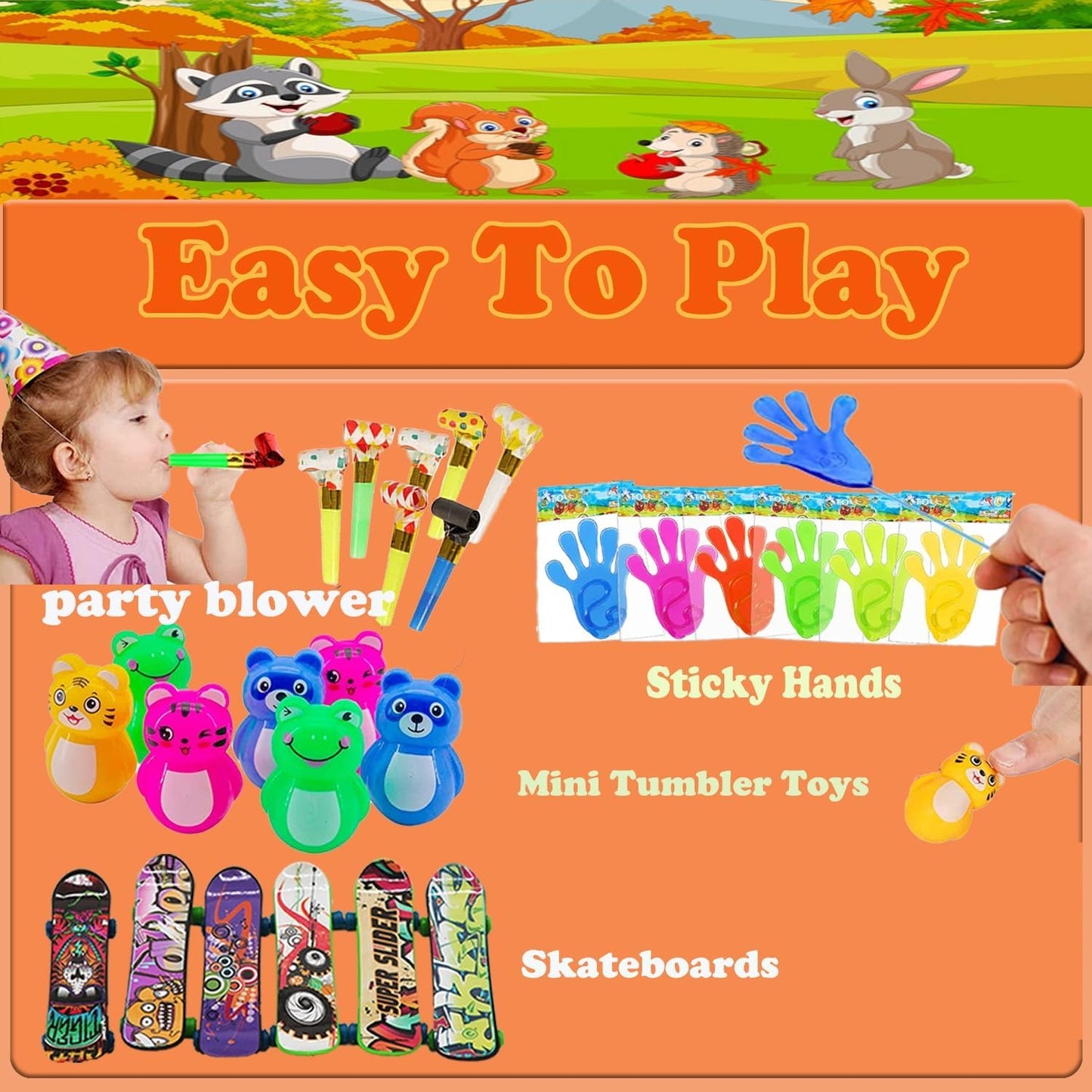 Skiennix 118 Pcs Fidget Treasure Box Toys - Perfect Party Favors & Goodie Bag Stuffers for Kids Ages 4-12