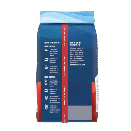 Seattle’s Best Coffee, Medium Roast Ground Coffee, Portside, 100% Arabica, 6 Bags (12 oz Each)