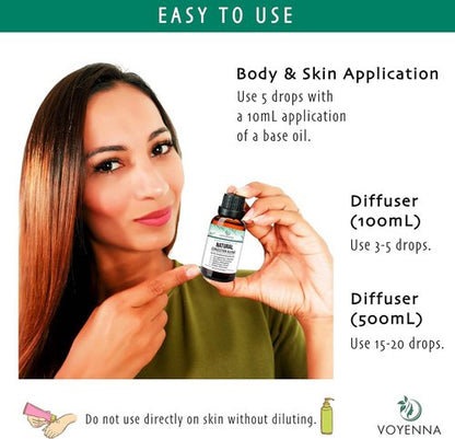 Essential Oil Breathe Blend for Diffuser, Humidifier, Aromatherapy & Rub with Peppermint & Eucalyptus Oils | for Headache, Allergy & Congestion