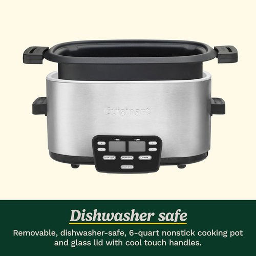 Cuisinart 3-In-1 Multi-Cooker - 6-Quart Slow Cooker, Brown/Sauté & Steamer | Silver Finish