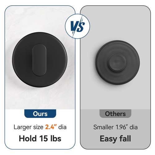 Josmimic Suction Cup Hooks for Shower, Removable Towel Hooks for Bathroom, Kitchen, Glass Door, Mirror, Tile – Loofah, Towel, Coat, Bath Robe Hook for Hanging, Black 2 Pack