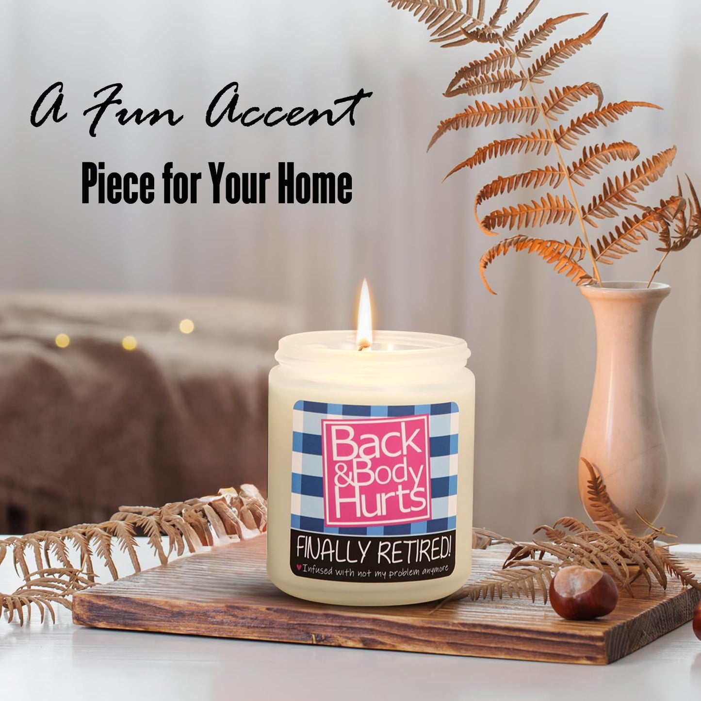 Retirement Gifts for Women Men - Lavender Scented Candle, Funny Retiring Farewell Gifts for Coworkers, Boss, Friends, Teacher, Family, Natural Soy Candles