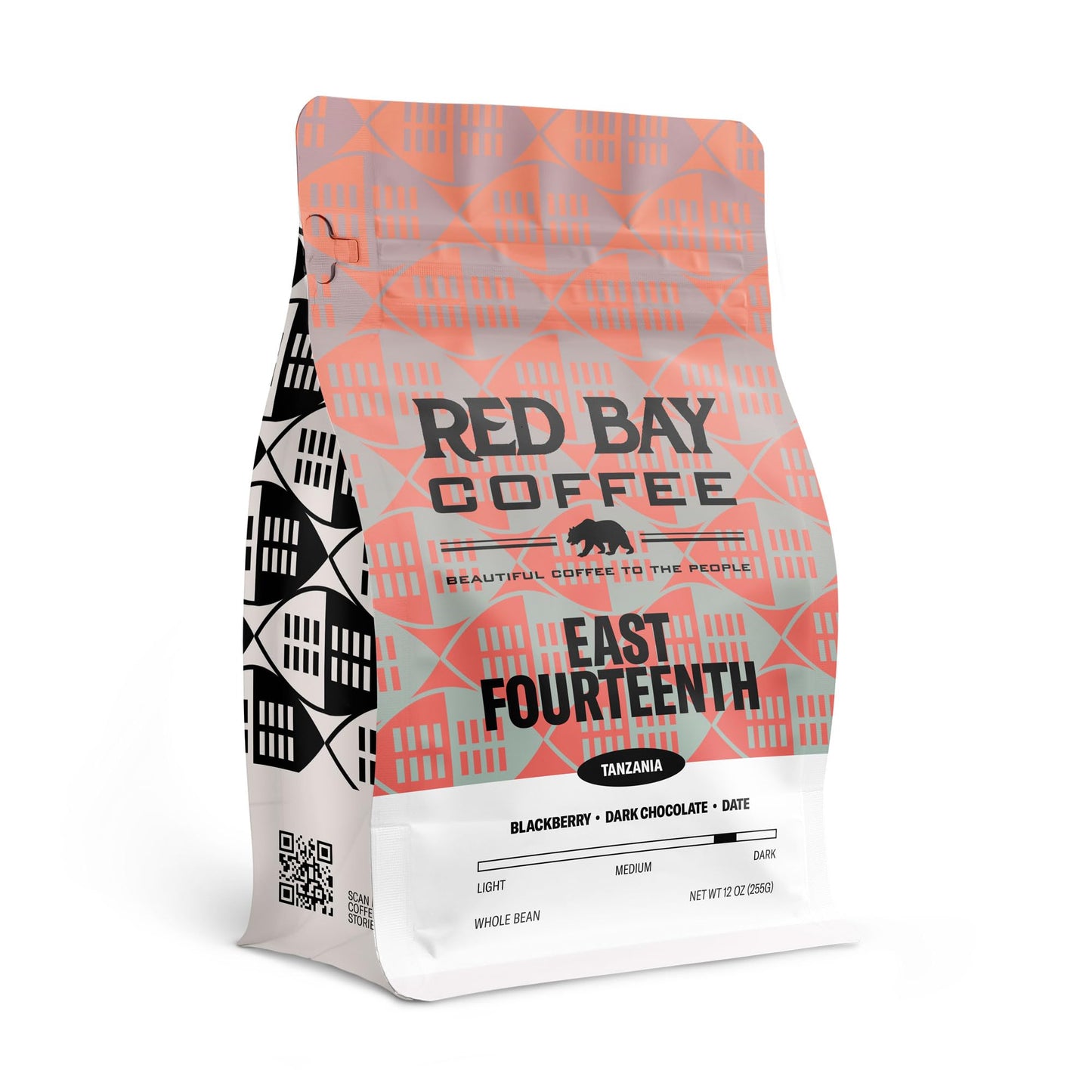 Red Bay Coffee East Fourteenth Tanzanian Coffee Beans - Whole Bean Coffee Dark Roast - Fresh Coffee Whole Bean - Single Origin Coffee Beans - 12oz Resealable Pouch of Specialty Coffee Beans