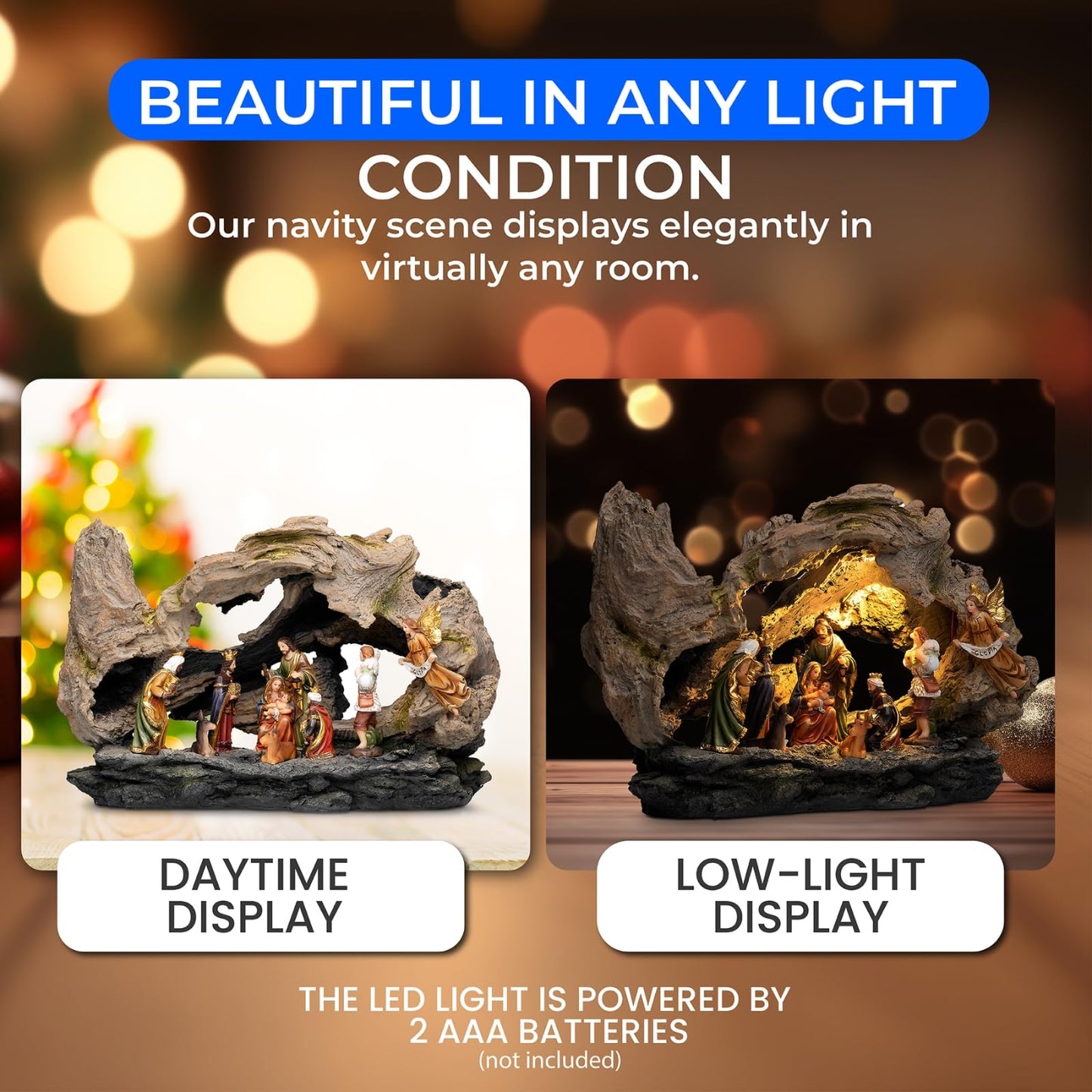 Steadfast Selections Christmas Nativity Set Indoor, Nativity Scene for Christmas Indoor, Pesebre De Navidad, Small Nativity Sets & Figures