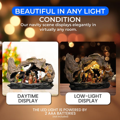Steadfast Selections Christmas Nativity Set Indoor, Nativity Scene for Christmas Indoor, Pesebre De Navidad, Small Nativity Sets & Figures