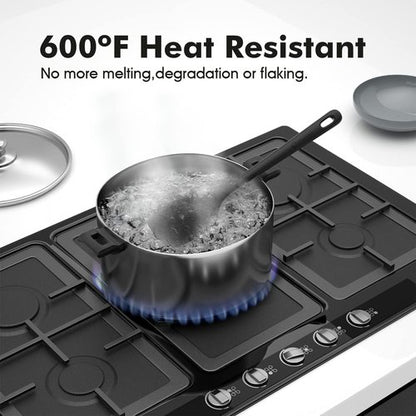 ChefAide Silicone Spatula Set - 4 Pieces, Heat Resistant Up to 600°F, Ergonomic Grip for Nonstick Cookware
