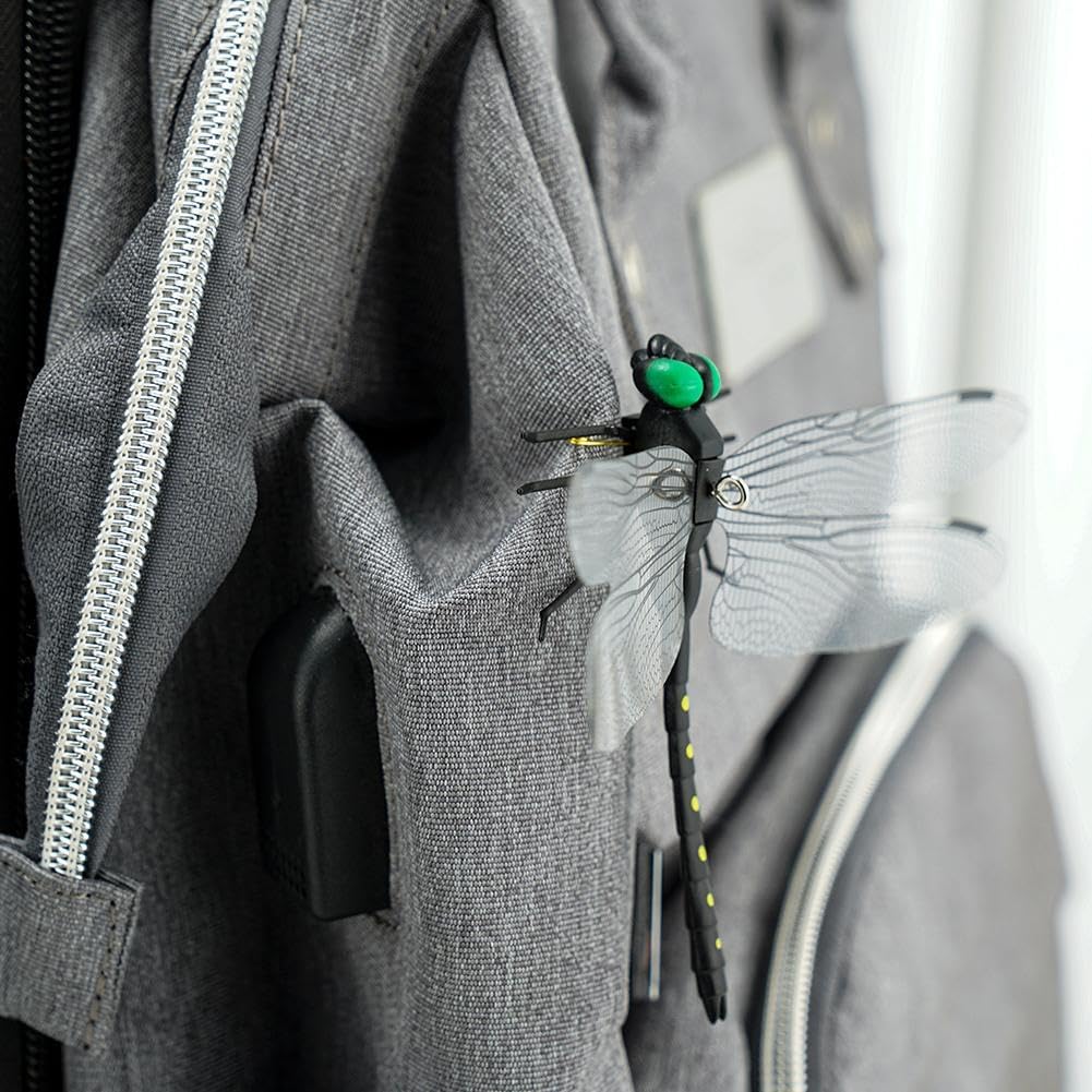 Skiennix 10pcs Artificial Dragonfly Clips - Realistic Bug Repellent Hat Accessories for Garden Decor