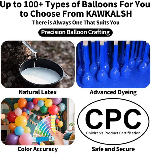 KAWKALSH 12-Inch Navy Blue Latex Balloons - 110pcs Thickened Helium Party Supplies for Birthdays & Weddings