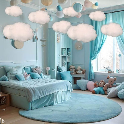 9Pcs Artificial Cloud Props - 3D Decorative Fake Clouds for Room Ceiling & Wedding Decor