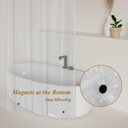 Mrs Awesome Clear PEVA Shower Curtain Liners with 3 Magnets, Water Proof Plastic Shower Liner for Bathroom or Shower Stall, 54x78