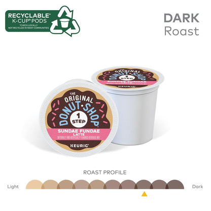 Original Donut Shop | Sundae Fundae One-Step Latte K-Cup Pods - 20 Count for Keurig