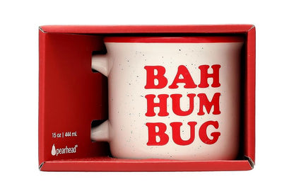 Bah Hum Bug Mug - 15 oz Speckled Ceramic Coffee Cup by Pearhead (Variation of THIS listing: Bah Hum Bug Mug)