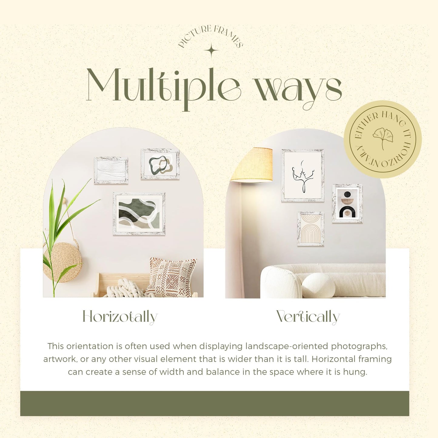 TWING 8x10 Rustic Picture Frames Set of 6 Distressed White Composite Wood Farmhouse Photo Collage Frame For Wall Decor Gallery Wall Frame Set Mounting or Table display, Ideal Valentine Gifts for