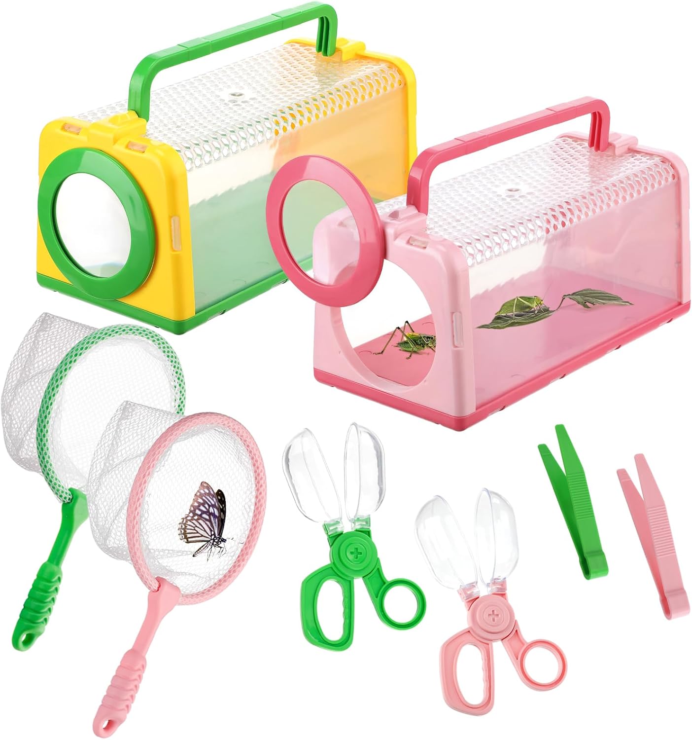 Bug Catcher for Kids | Sturdy Toddler Bug Catching Kit with Cage, Net & Tweezers - Outdoor Explorer Set for Ages 3-8