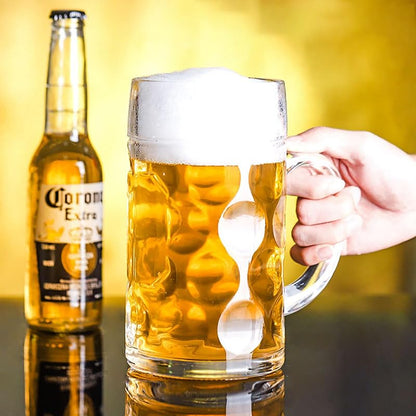 2 Pack 40 oz Glass Beer Mugs with Handles – Freezer Safe Stein Glassware