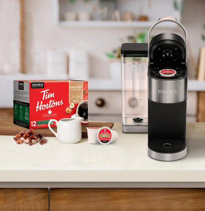 Tim Hortons Hazelnut Light Medium Roast Coffee, Keurig K-cup compatible pods, 120g, 12 pods {Imported from Canada}