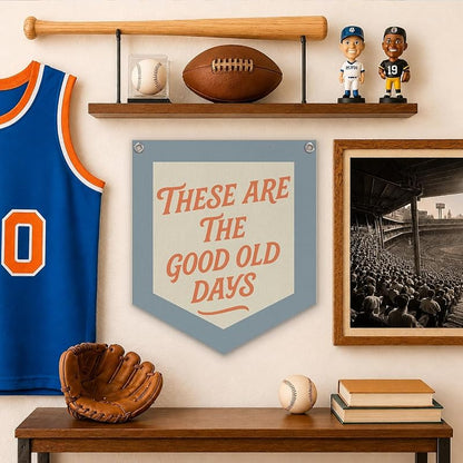 These Are The Good Old Days Office Wall Decor Pennant Flag 12x14 in - Variation: kidroom-06