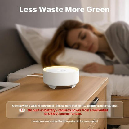 Kipcush White Noise Machine - 20 Soothing Sounds for Sleep | Dimmable Night Light & Timer