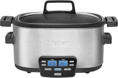 Cuisinart 3-In-1 Multi-Cooker - 6-Quart Slow Cooker, Brown/Sauté & Steamer | Silver Finish