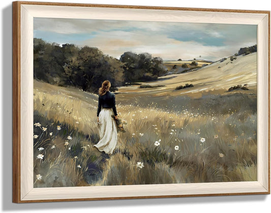 YUEYARIT Framed Wall Art - Vintage Canvas Prints for Modern Farmhouse Decor | 12x16 Inch