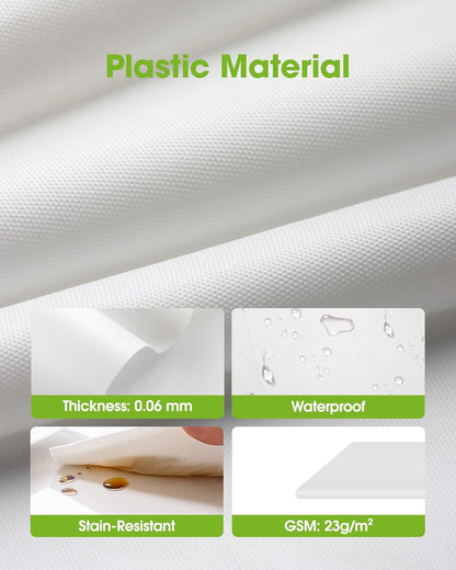Pureegg Disposable Table Cloths - 20 Pack, 54 x 108 Inch, White Rectangle for Parties & Weddings