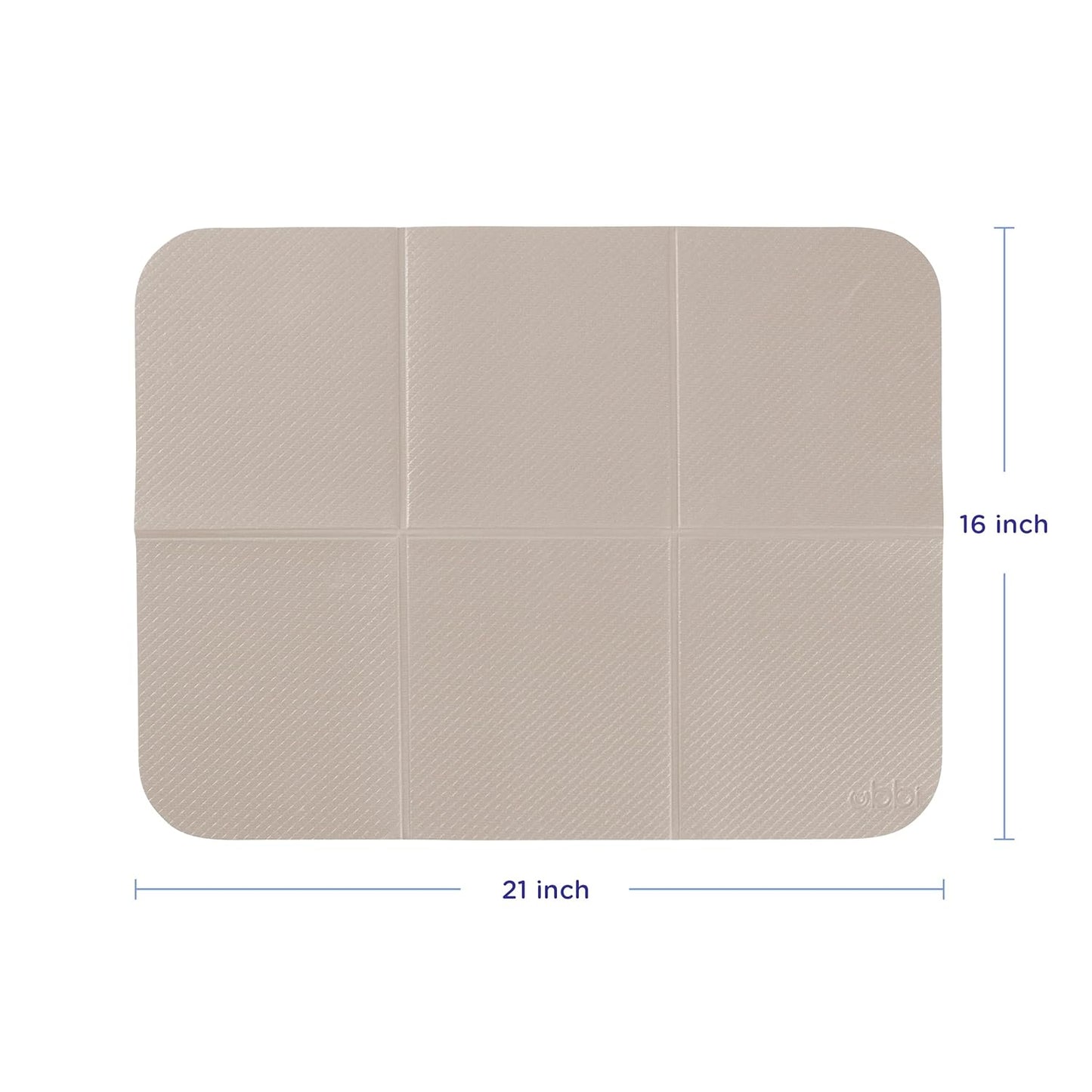 Ubbi On-The-Go Diaper Changing Mat - Soft, Portable & Easy to Clean Baby Accessory | Taupe