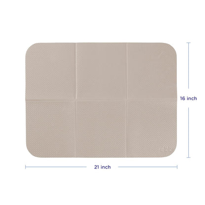 Ubbi On-The-Go Diaper Changing Mat - Soft, Portable & Easy to Clean Baby Accessory | Taupe