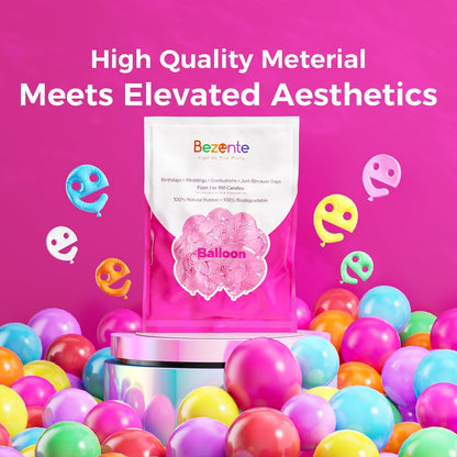 Bezente Copper Latex Party Balloons - 100 Pack 12 inch Round Helium Bronze Chrome Metallic Brown Balloons for Graduation Birthday Anniversary Boy Gender Reveal Jungle Engagement Fall Party Decorations