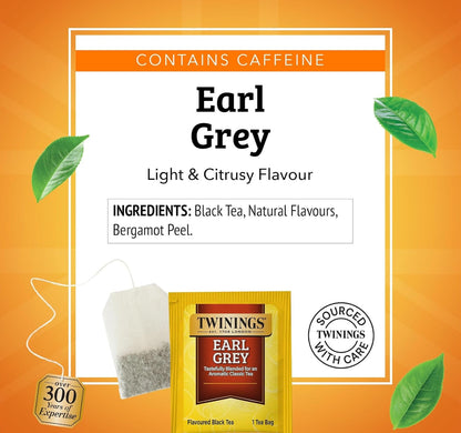 Twinings Earl Grey Black Tea - Individually Wrapped Bags, Citrus & Bergamot Flavor, 150 Count