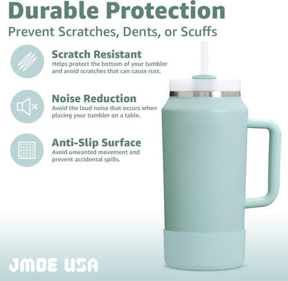 Jmoe USA Boot for 64oz Stanley Quencher H2.0 Tumbler - BPA Free Silicone Sleeve Protector | Seafoam Color