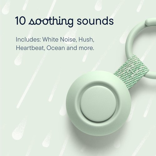 Hatch Go | Portable Sound Machine for Babies and Kids | Sleep Soother | 10 Soothing Sounds | White Noise | Shush | Travel | Registry Gift | Baby Shower | Clips on Stroller | Mint