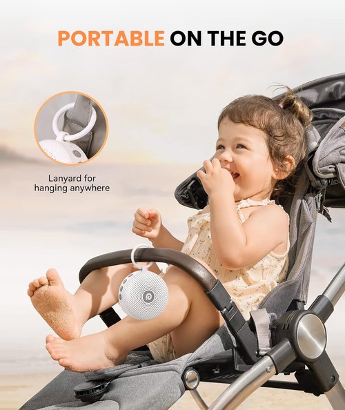 Dreamegg Portable Noise Machine - 21 Soothing Sounds & Powerful Battery | Ideal for Sleep & Travel