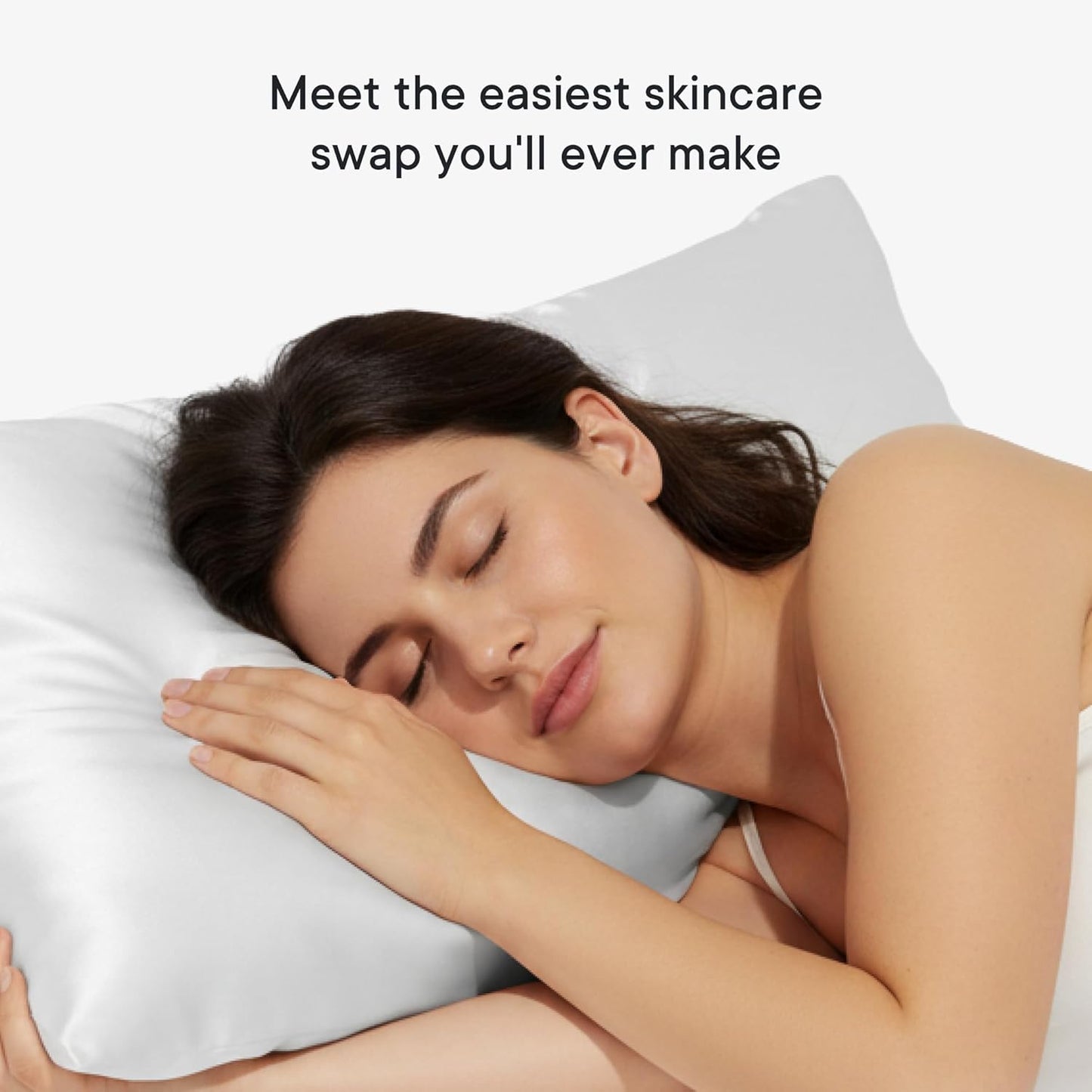 Qure Mulberry Silk Pillowcase - Anti-Acne Cooling Sleep for Hair & Skin | Standard Size, Hidden Zipper