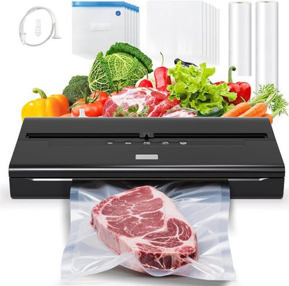 **Regine Switzerland Vacuum Sealer Machine - 85Kpa Food Preservation with Built-In Cutter & Starter Kit**