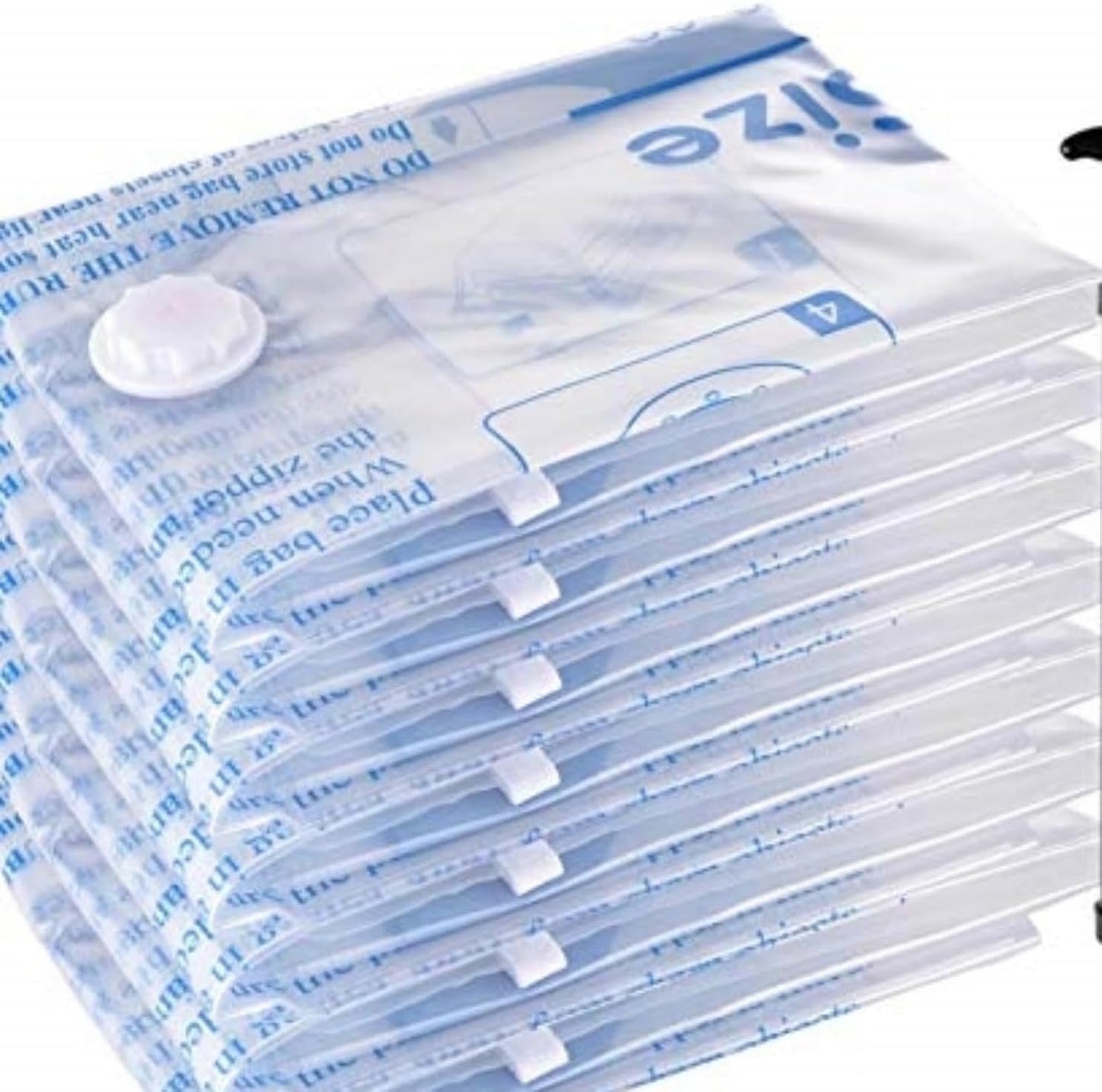 MEIQIHOME Vacuum Storage Bags - Space Saver Sealer for Clothing, Pillows & Bedding | 8 Large Bags