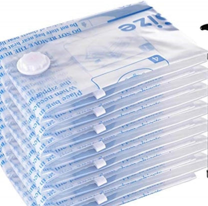MEIQIHOME Vacuum Storage Bags - Space Saver Sealer for Clothing, Pillows & Bedding | 8 Large Bags