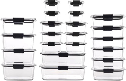 Rubbermaid Brilliance 44-Piece BPA-Free Food Storage Containers - Airtight & Leak-Proof for Meal Prep