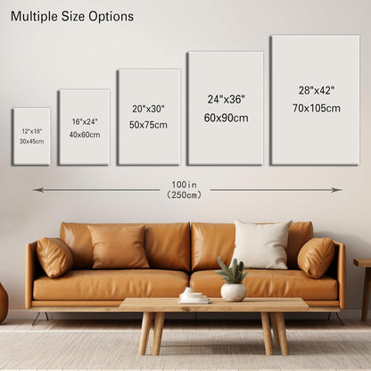 PBXBJY Orchid Flower Wall Art - Zen Stone Canvas Painting for Meditation | 12" x 18" White Decor
