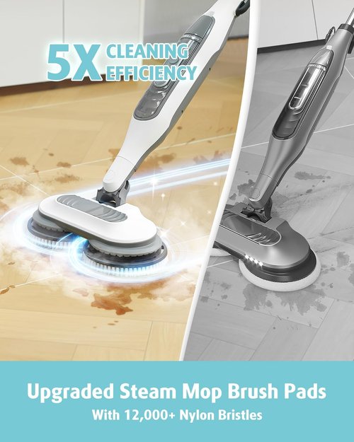 AIR U+ Steam Mop Replacement Brush Pads - Upgraded Design for Shark S8201, S8001, S7201 | 2 Count