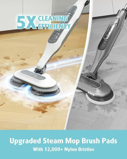 AIR U+ Steam Mop Replacement Brush Pads - Upgraded Design for Shark S8201, S8001, S7201 | 2 Count